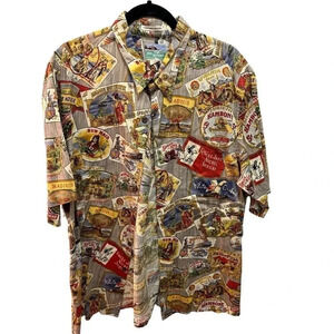 Reyn Spooner Men's 100%‎ Cotton Short Sleeve Button Down Hawaiian Shirt Size XL